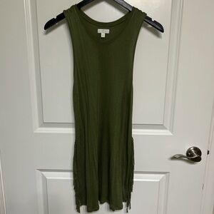 Charming Charlie green fringe dress size Small